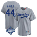 LA.Dodgers #44 Andy Pages Player Gray World Series Meet Game Limited Home Gdoa Stitched Jerseys