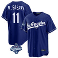 LA.Dodgers #11 Roki Sasaki Player Royal World Series Meet Game Gdoa Stitched Jerseys