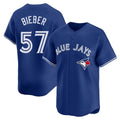 T.Blue Jays #57 Shane Bieber Player Royal Home Stitched Jerseys
