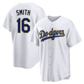 LA.Dodgers #16 Will Smith Player Gold White 2026 Collection Stadium Game Gdoa Stitched Jerseys