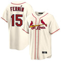 St. Louis Cardinals #15 Jose Fermin Player Cream Home Game Gdoa Stitched Jerseys