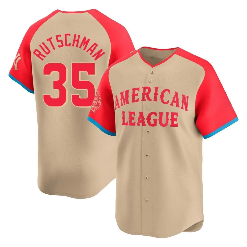 B.Orioles #35 Adley Rutschman Player Cream American League All-Star Limited Home Game Gdoa Stitched Jerseys