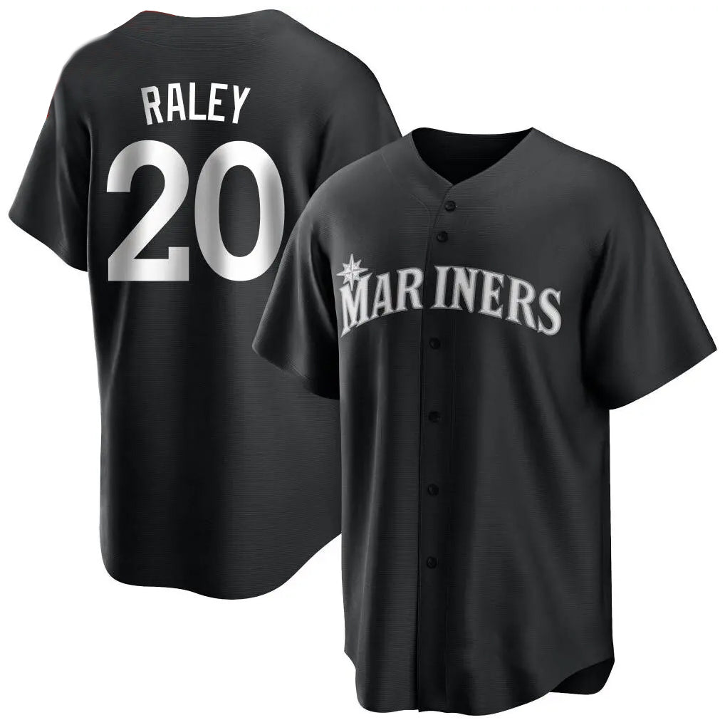 S.Mariners #20 Luke Raley Player Black Home Limited Stitched Jerseys