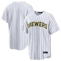 M.Brewers ## Brewers Blank Player White Stripes Home Limited Gdoa Stitched Jerseys