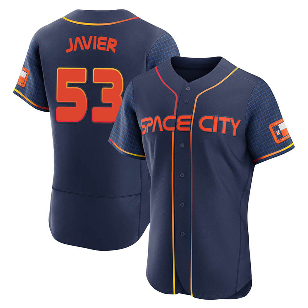 H.Astros #53 Cristian Javier Player Navy City Connect Limited Elite Home Gdoa Stitched Jerseys