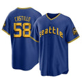 S.Mariners #58 Luis Castillo Player Royal City Connect Home Game Stitched Jerseys