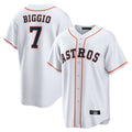 H.Astros #7 Craig Biggio Player White Home Game Gdoa Stitched Jerseys