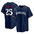 M.Twins #25 Byron Buxton Player Navy Replica Alternate Home Gdoa Stitched Jerseys