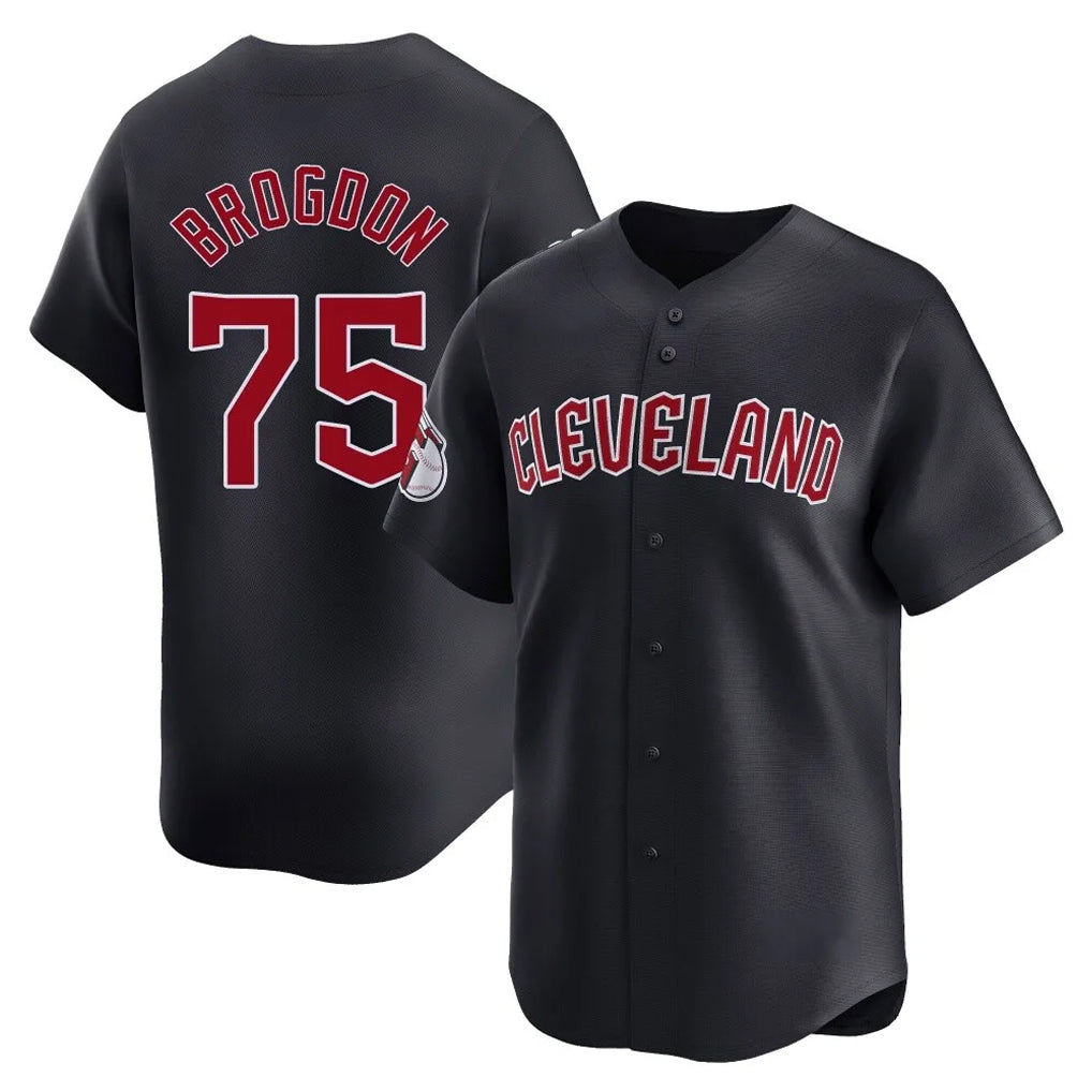 C.Guardians #75 Connor Brogdon Player Navy Limited Home Game Gdoa Stitched Jerseys