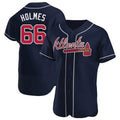 A.Braves #66 Grant Holmes Player Navy Authentic Alternate Stitched Jerseys