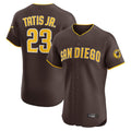 S.Diego Padres #23 Fernando Tatis Jr Player Brown Home Limited Elite Stitched Jerseys