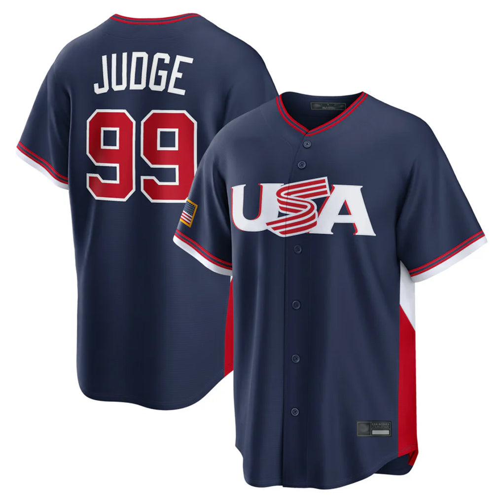 NY.Yankees #99 Aaron Judge Player Navy USA 2026 World Classic Limited Game Stitched Jerseys