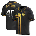 Athletics #40 Luis Severino player Gold Replica Black en Alternate Stitched Jersey
