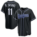 LA.Dodgers #11 Roki Sasaki Player Black Carbon Limited Home Gdoa Stitched Jerseys