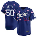 LA.Dodgers #50 Mookie Betts Player Royal Tokyo Series Vapor Premier Limited Gdoa Stitched Jerseys