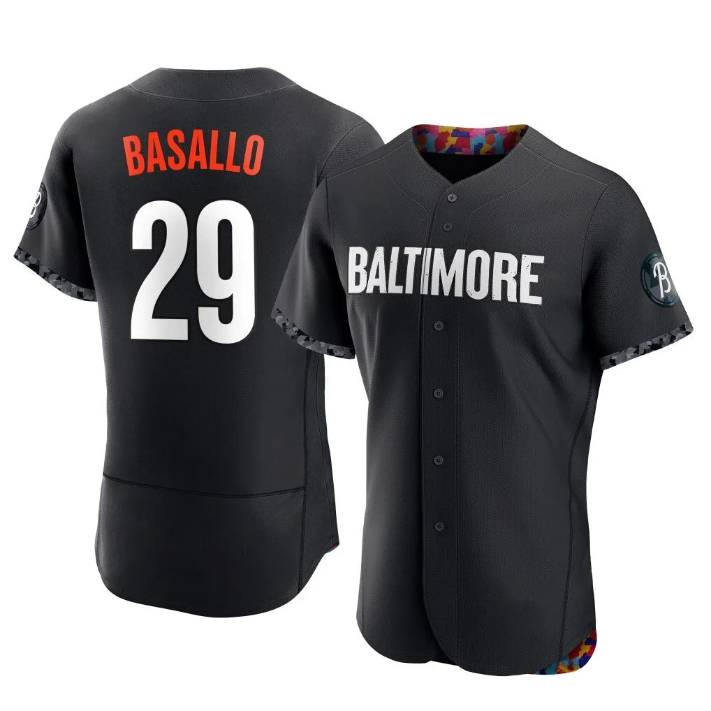 B.Orioles #29 Samuel Basallo Player Black City Connect Limited Elite Home Game Gdoa Stitched Jerseys