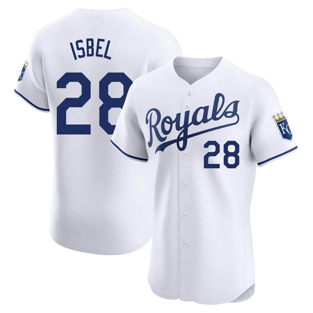 KC.Royals #28 Kyle Isbel Player White Alt Limited Elite Home Gdoa Stitched Jerseys