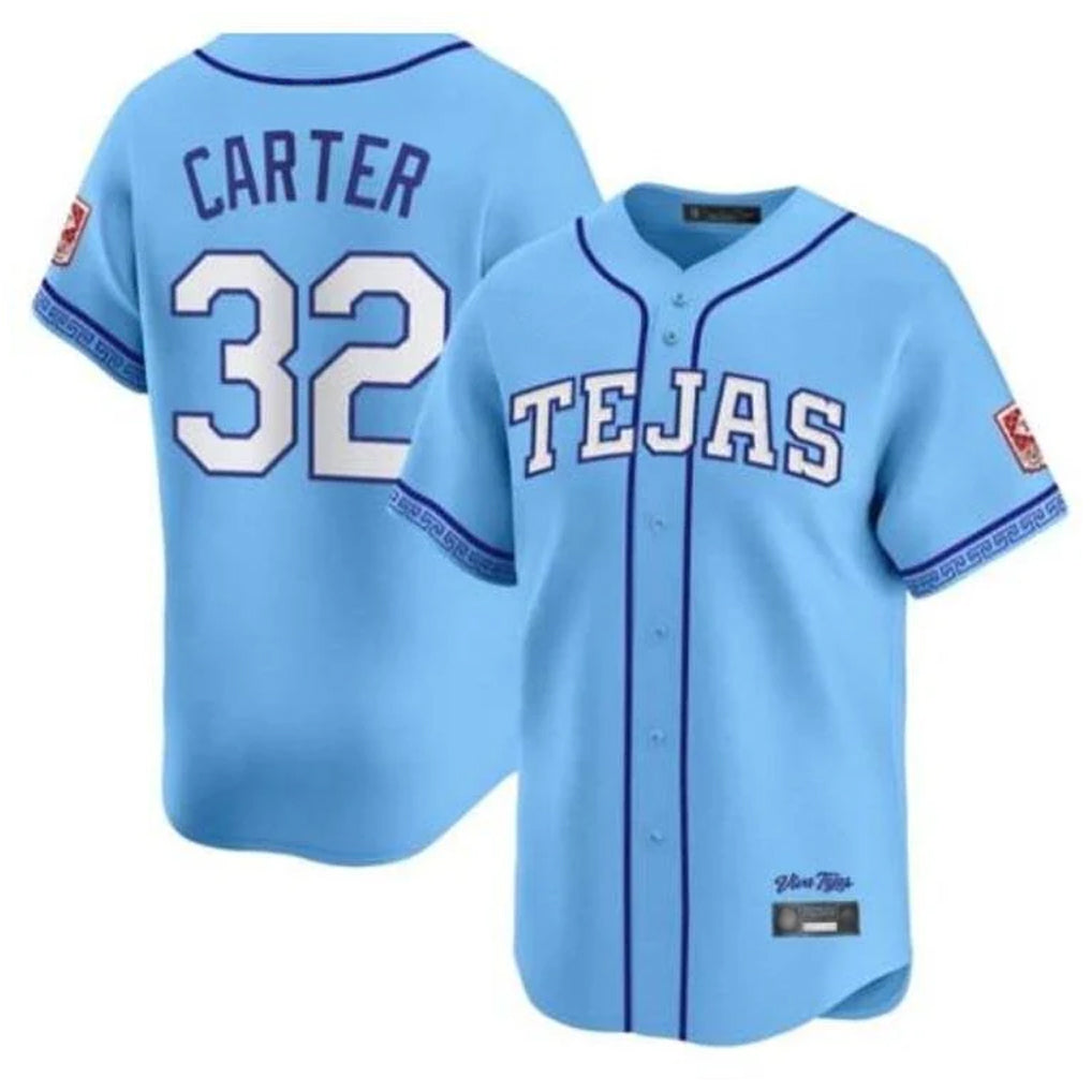T.Rangers #32 Evan Carter Player Blue 2026 City Connect Premier Stitched Jerseys