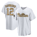 P.Phillies #12 Kyle Schwarber Player Gold All-Star Home Game Stitched Jerseys