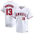 LA.Angels #13 Drew Pomeranz Player White Limited Home Gdoa Stitched Jerseys