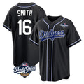 LA.Dodgers #16 Will Smith Player Black World Series Carbon Limited Home Gdoa Stitched Jerseys