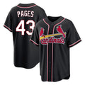 St. Louis Cardinals #43 Pedro Pages Player Black Carbon Fashio Game Stitched Jerseys