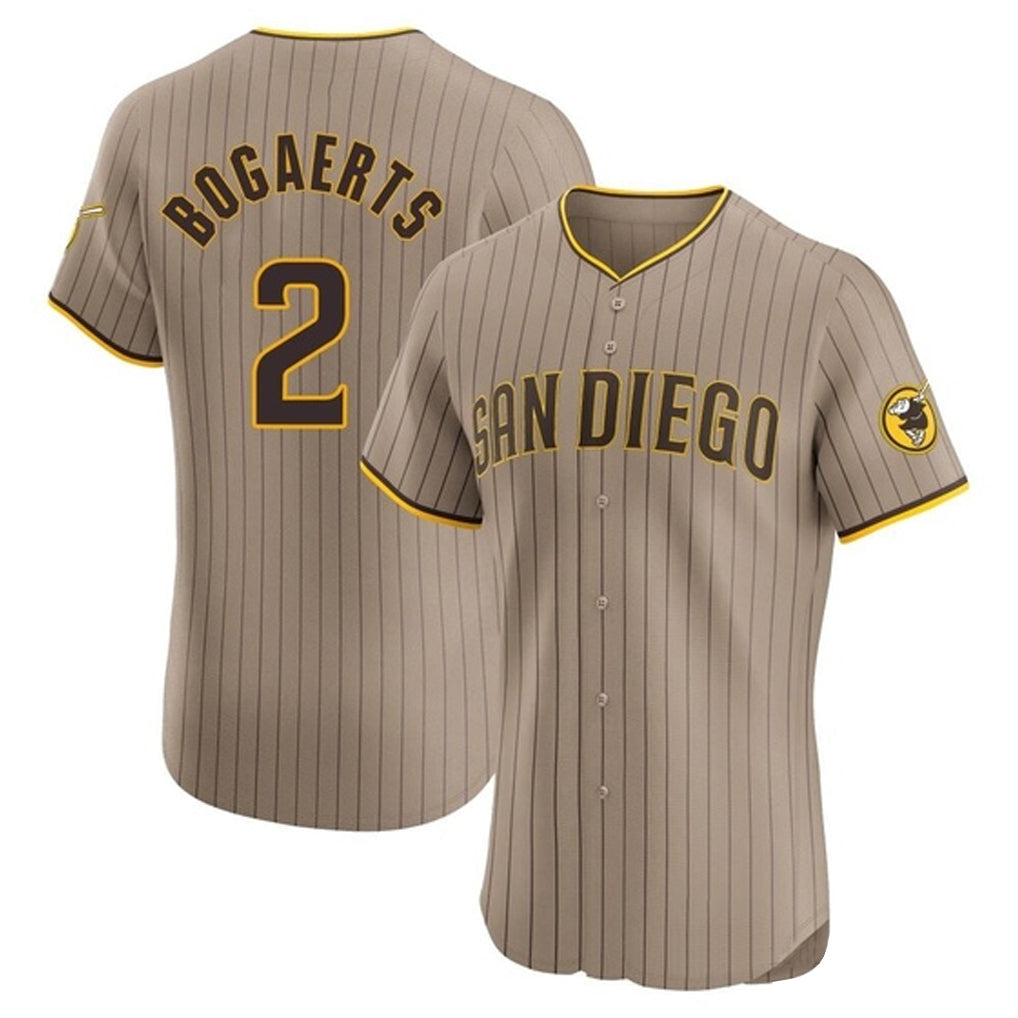 S.Diego Padres #2 Xander Bogaerts Player Khaki Home Limited Elite Stitched Jerseys