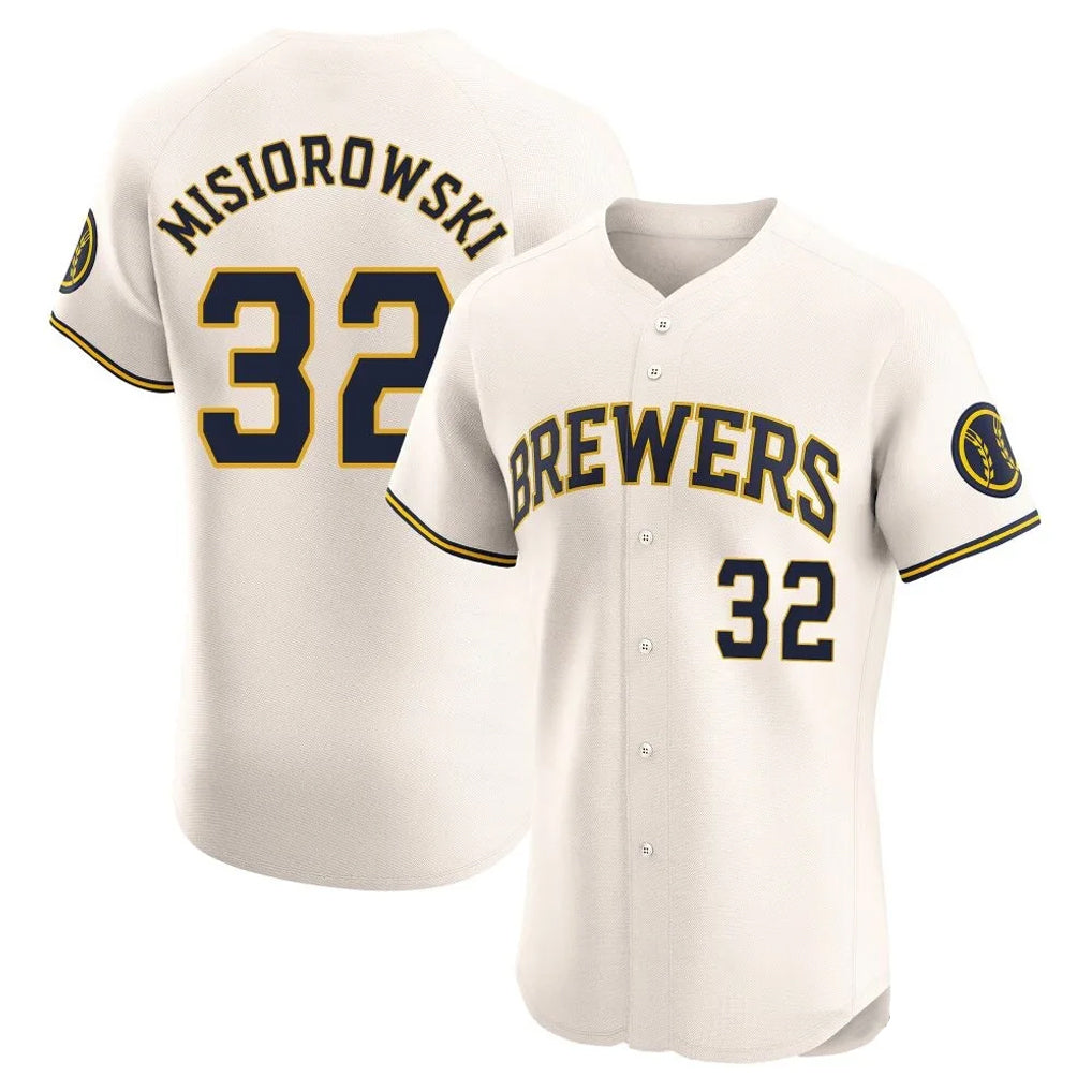 M.Brewers #32 Jacob Misiorowski Player Cream Home Limited Elite Gdoa Stitched Jerseys