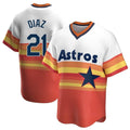 H.Astros #21 Yainer Diaz Player Rainbow Cooperstown Collection T-shirt Gdoa Stitched Jerseys