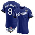 LA.Dodgers #8 Enrique Hern¨¢ndez Player Royal World Series City Connect Elite Home Gdoa Stitched Jerseys