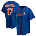 NY.Mets #17 Keith Hernandez Player Royal Home Game Gdoa Stitched Jerseys