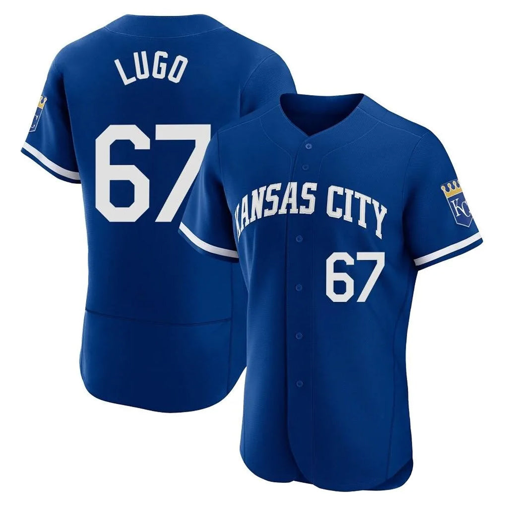 KC.Royals #67 Seth Lugo Player Royal Limited Elite Home Gdoa Stitched Jerseys
