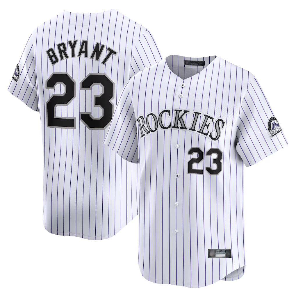 C.Rockies #23 Kris Bryant Player White Limited Home Gdoa Stitched Jerseys
