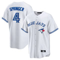 T.Blue Jays #4 George Springer Player White Home Game Stitched Jerseys