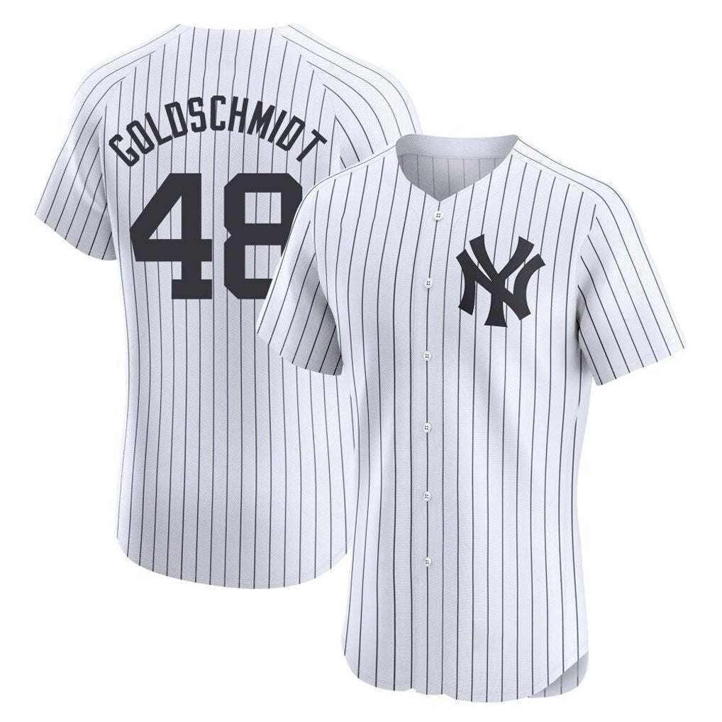 NY.Yankees #48 Paul Goldschmidt Player White Limited Elite Home Stitched Jerseys