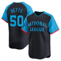 LA.Dodgers #50 Mookie Betts Player Black National League All-Star Limited Home Gdoa Stitched Jerseys