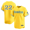 B.Red Sox #22 Garrett Whitlock Player Yellow Limited Home Game Gdoa Stitched Jerseys