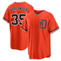 D.Tigers #35 Justin Verlander Player Orange Home Game Gdoa Stitched Jerseys