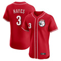 C.Reds #3 Ke'Bryan Hayes Player Red Limited Elite Home Game Gdoa Stitched Jerseys