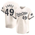 M.Twins #49 Pablo Lopez Player Cream Home Limited Gdoa Stitched Jerseys
