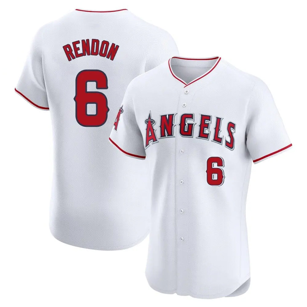 LA.Angels #6 Anthony Rendon Player White Limited Elite Gdoa Stitched Home Jerseys