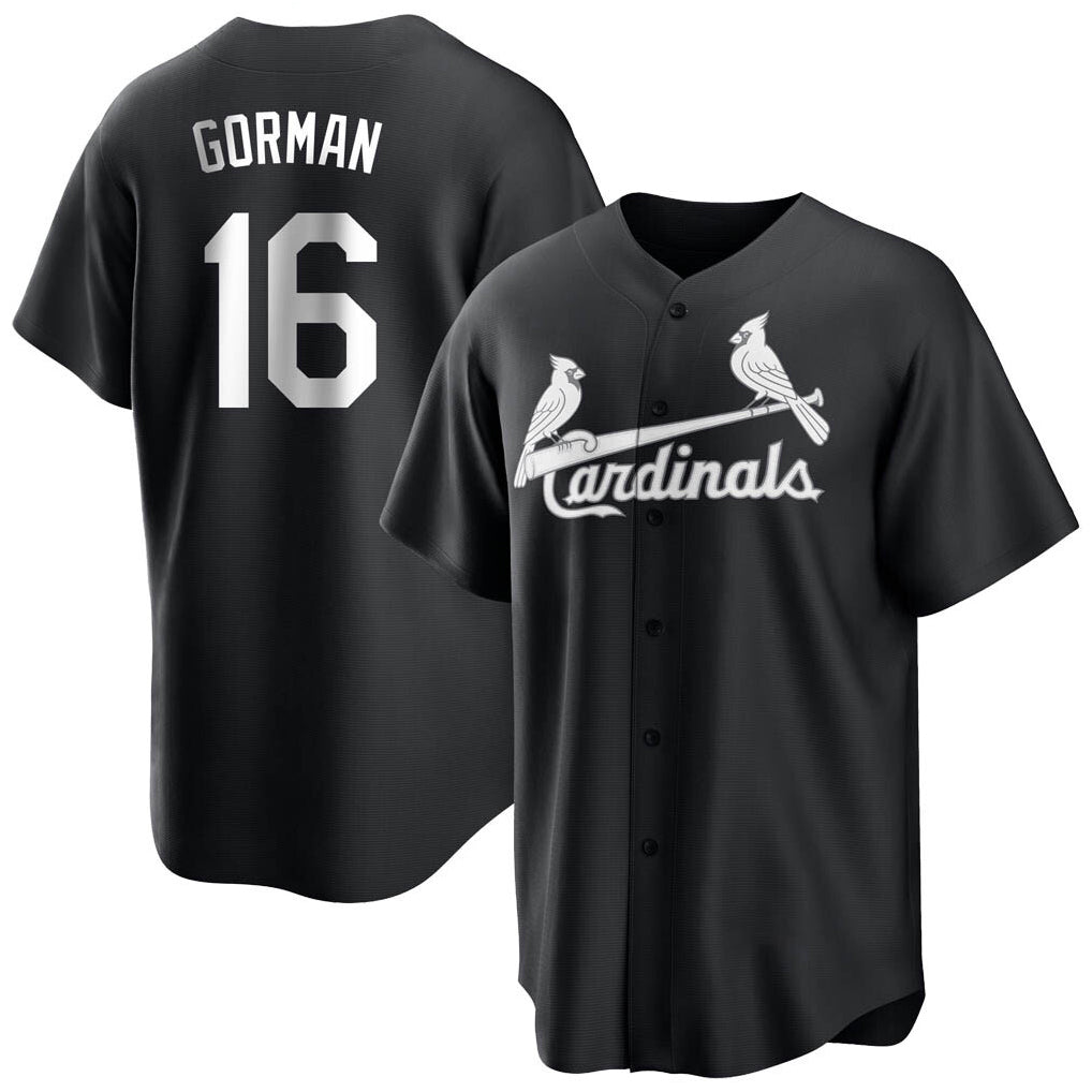 St. Louis Cardinals #16 Nolan Gorman Player Black City Connect Home Limited Gdoa Stitched Jerseys