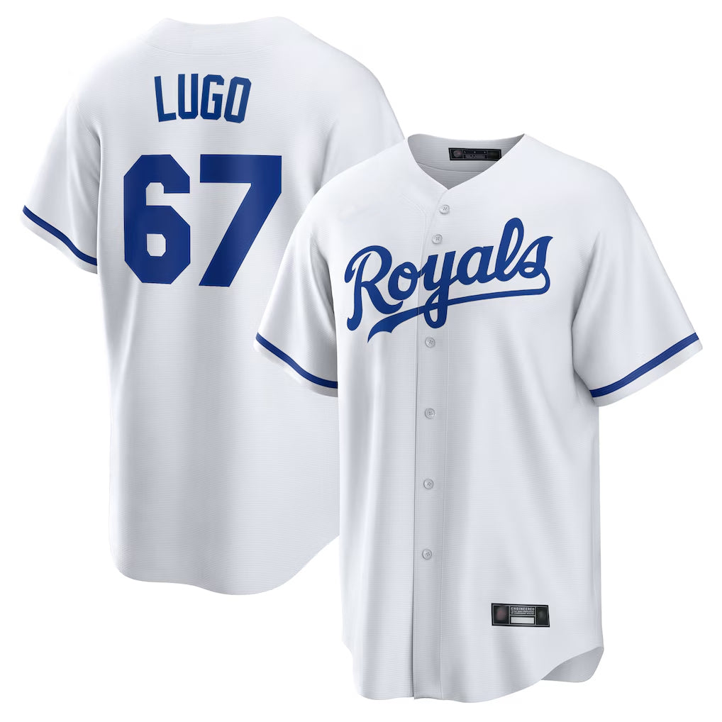 KC.Royals #67 Seth Lugo Player White Home Game Gdoa Stitched Jerseys