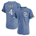 W.Nationals #4 Daylen Lile Player Blue City Connect Limited Stitched Jerseys