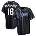 LA.Dodgers #18 Yoshinobu Yamamoto Player Black Carbon Limited Home Gdoa Stitched Jerseys