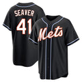 NY.Mets #41 Tom Seaver Player Black Fashion Out Game Gdoa Stitched Jerseys