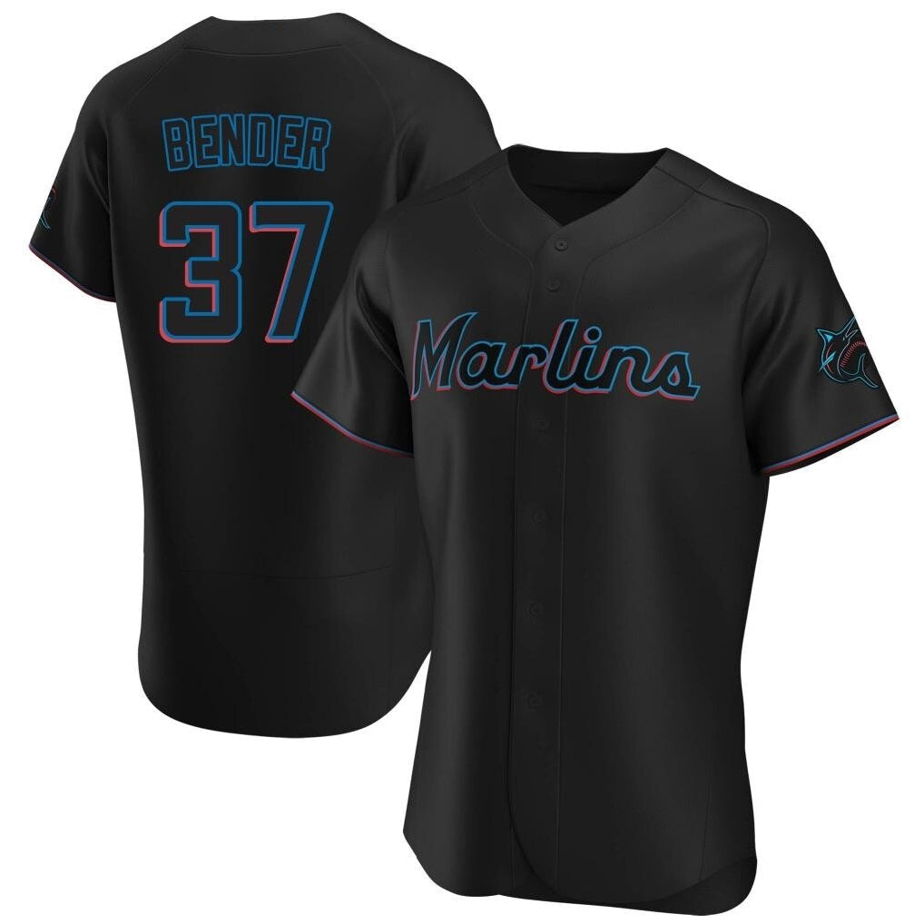 M.Marlins #37 Anthony Bender Player Black Home Limited Elite Gdoa Stitched Jerseys