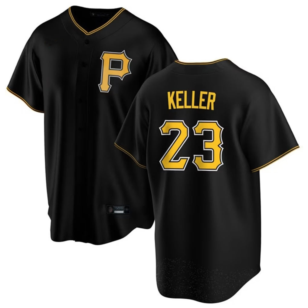 P.Pirates #23 Mitch Keller Player Black Home Game Stitched Jerseys