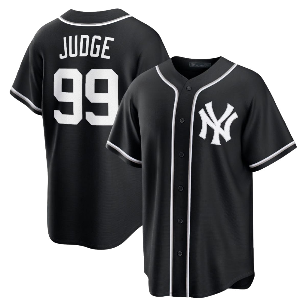 NY.Yankees #99 Aaron Judge Player Black Out Game Gdoa Stitched Jerseys