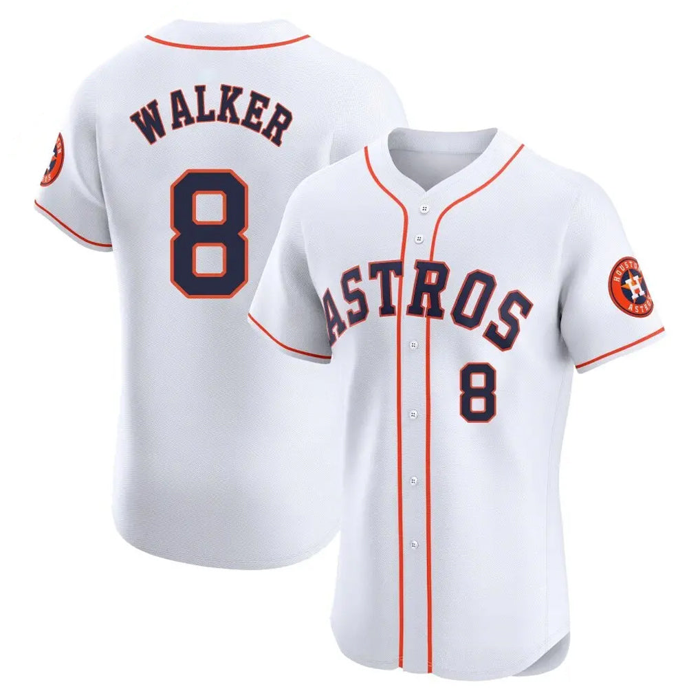 H.Astros #8 Christian Walker Player White Limited Elite Home Gdoa Stitched Jerseys